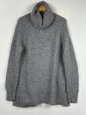 Lauren Ralph Lauren Women’s Cowl Neck Pullover Tunic Sweater Sz M Gray Soft Cozy